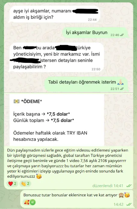 Global bir markayla iş birliği — ekran görüntüsü