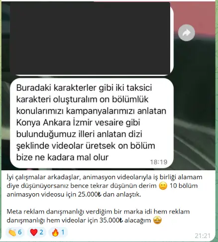 Animasyon dizisi anlaşması — ekran görüntüsü